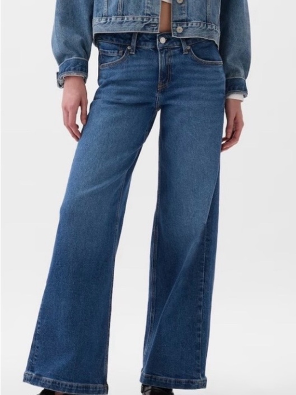 Gap Low Rise Stride Wide Leg Jeans 12L